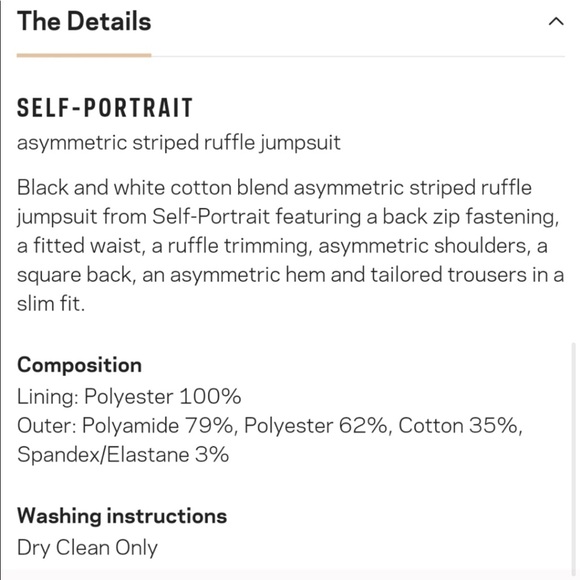 Self-Portrait Asymmetrical Ruffle Striped Jumpsuit - Picture 8 of 11